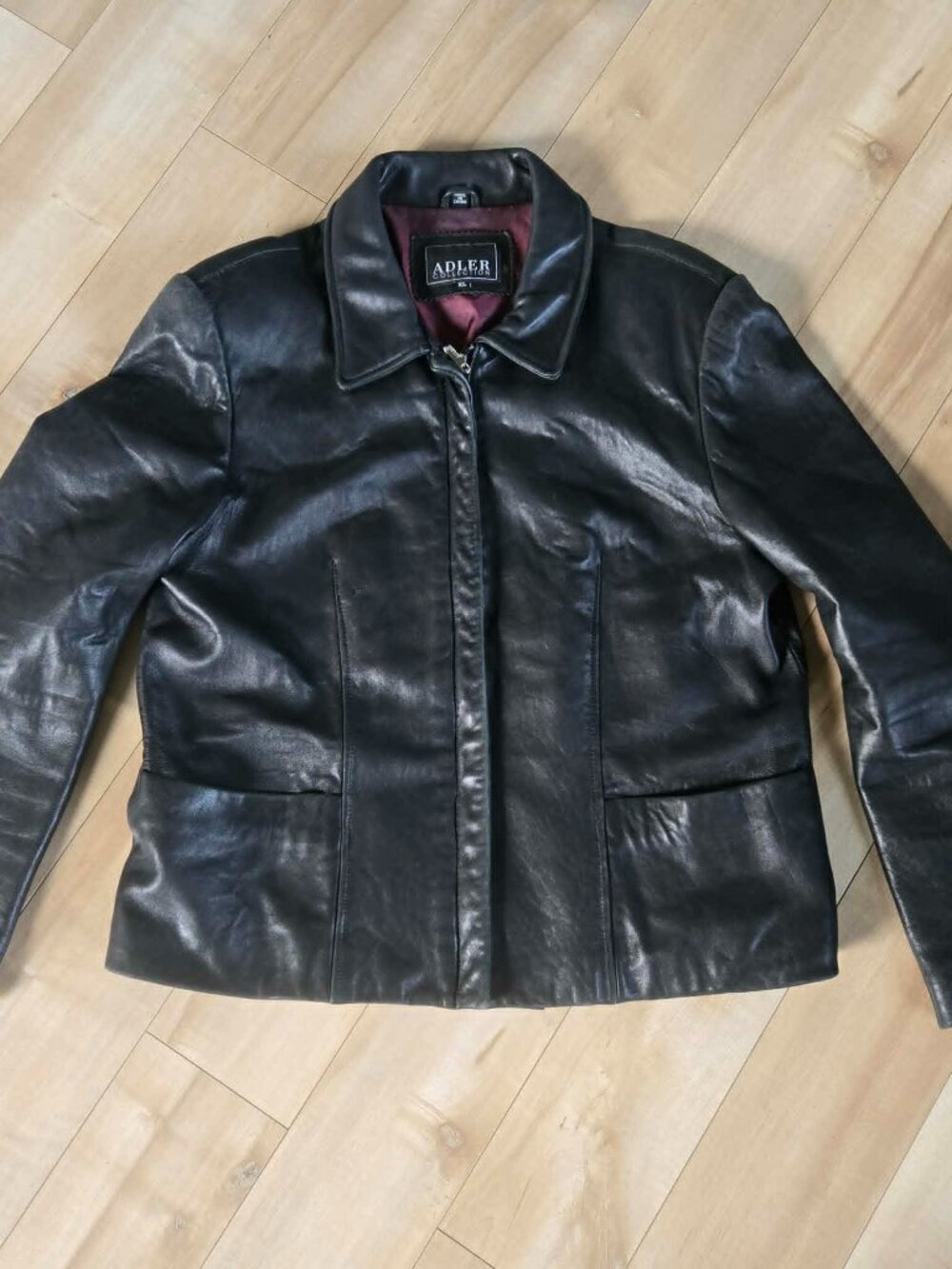 VINTAGE Adler Collection New Zealand Lambskin Leather Jacket Black XL